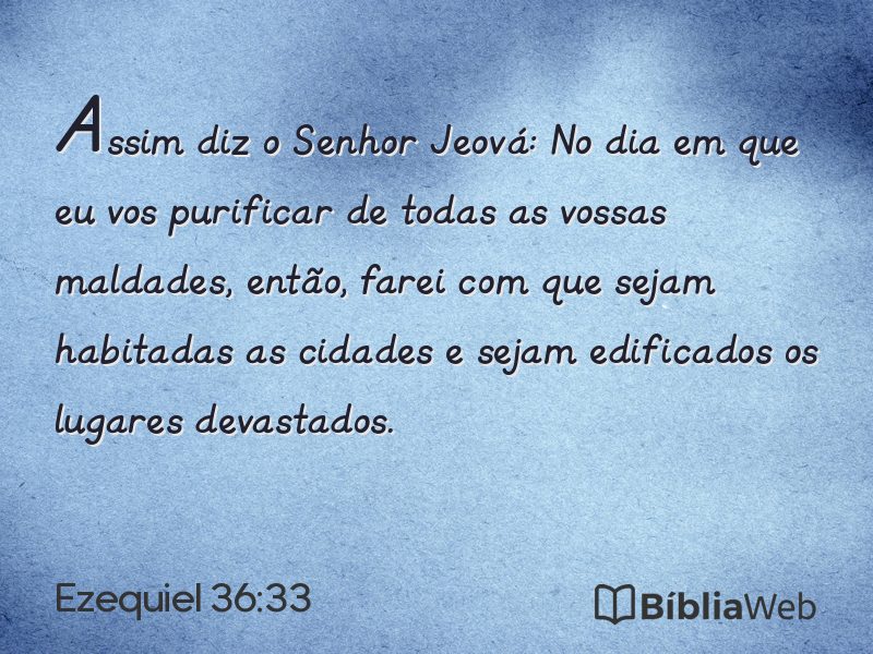 Ezequiel 36:33 em imagem para compartilhar