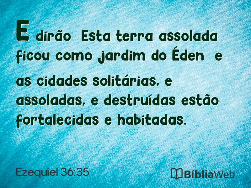 Ezequiel 36:35 em imagem para compartilhar