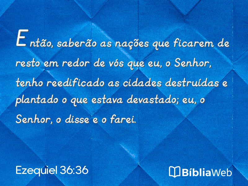 Ezequiel 36:36 em imagem para compartilhar