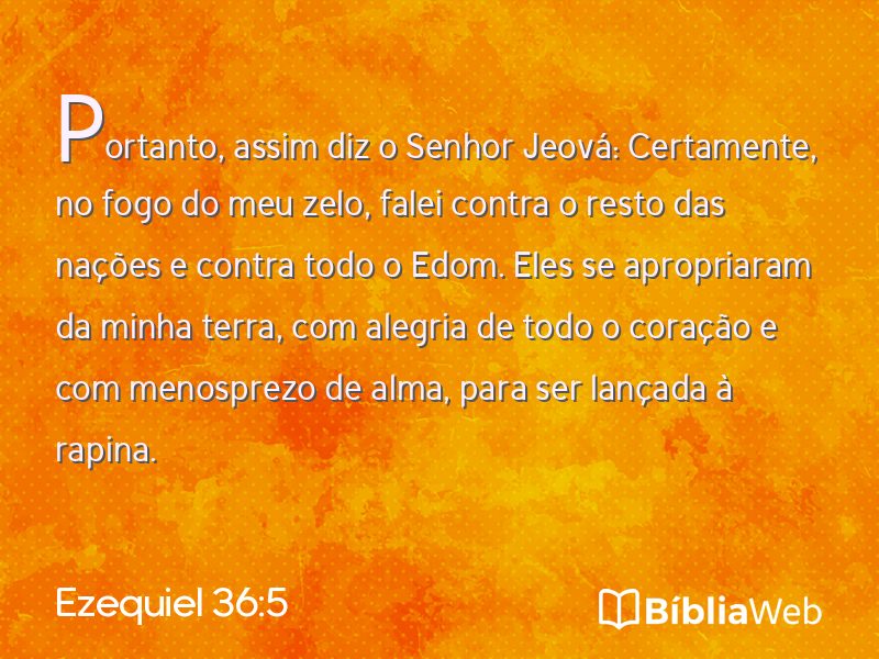 Ezequiel 36:5 em imagem para compartilhar