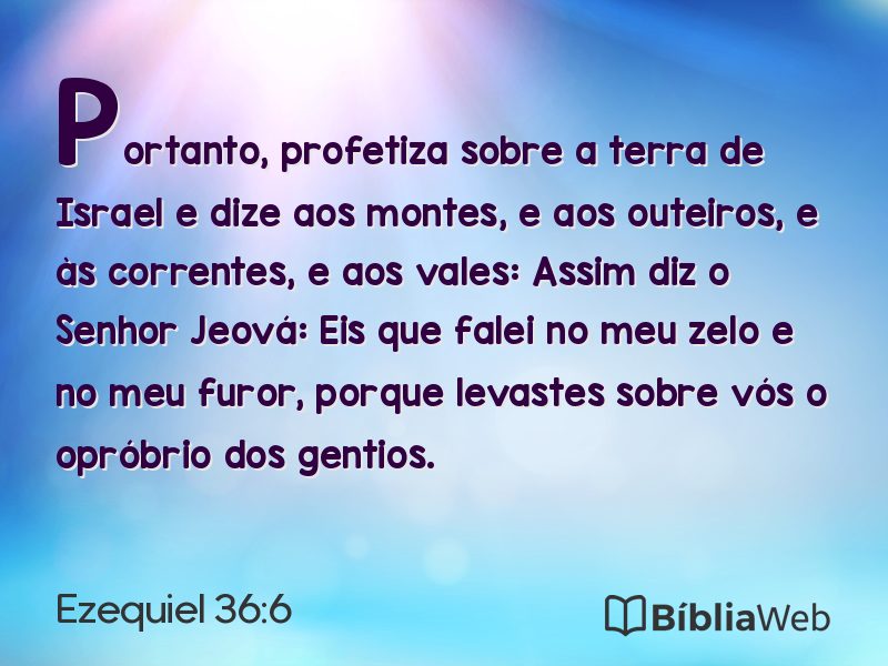 Ezequiel 36:6 em imagem para compartilhar
