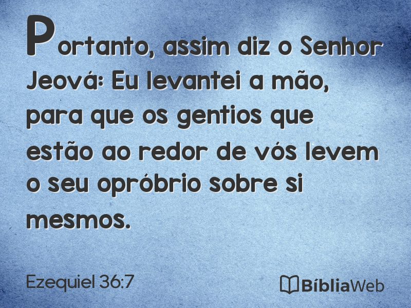 Ezequiel 36:7 em imagem para compartilhar
