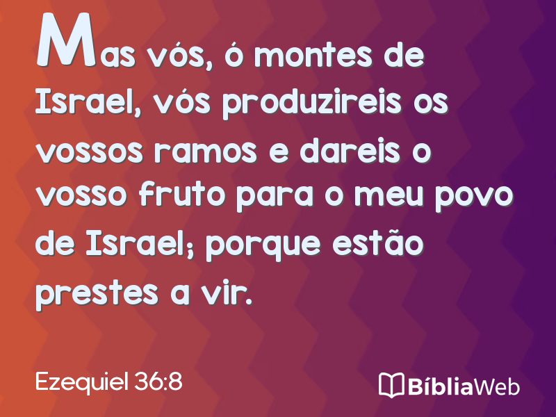 Ezequiel 36:8 em imagem para compartilhar