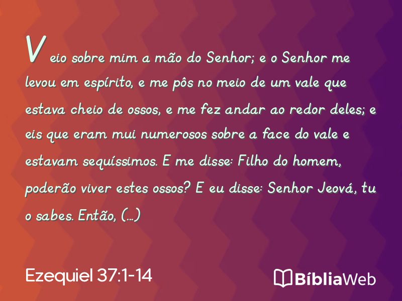Ezequiel 37:1-14 em imagem para compartilhar