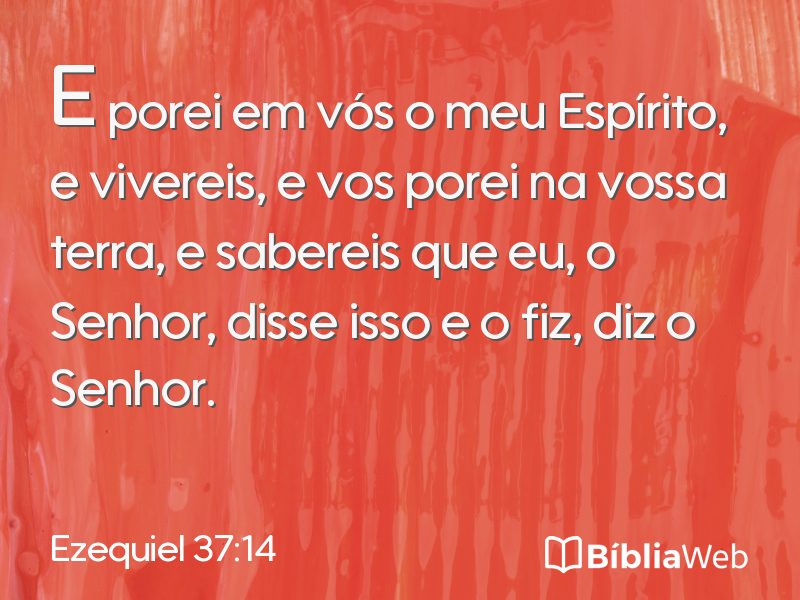 Ezequiel 37:14 em imagem para compartilhar