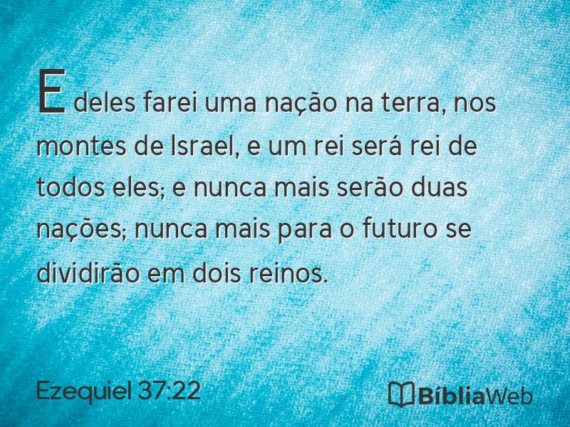 Ezequiel 37:22 em imagem para compartilhar