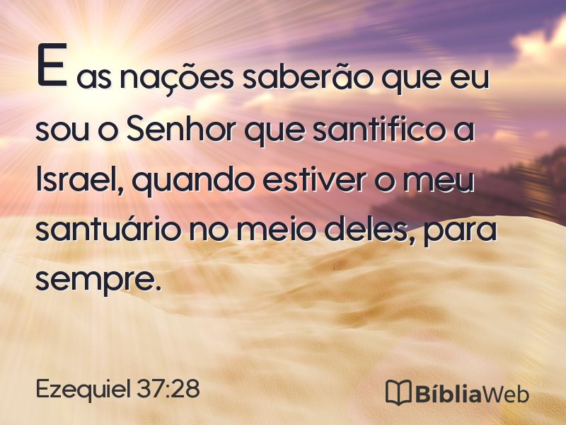Ezequiel 37:28 em imagem para compartilhar