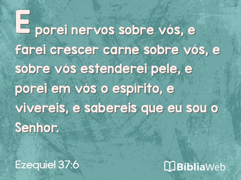 Ezequiel 37:6 em imagem para compartilhar
