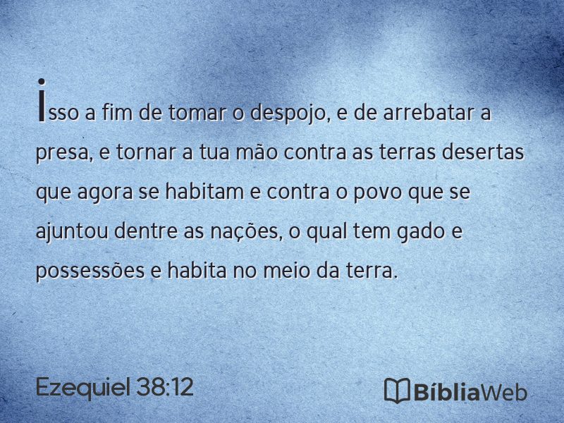 Ezequiel 38:12 em imagem para compartilhar