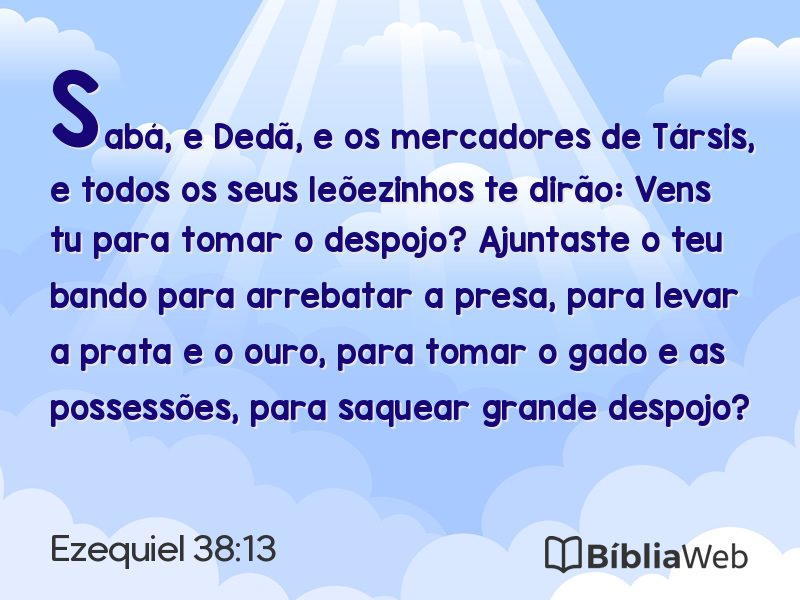 Ezequiel 38:13 em imagem para compartilhar