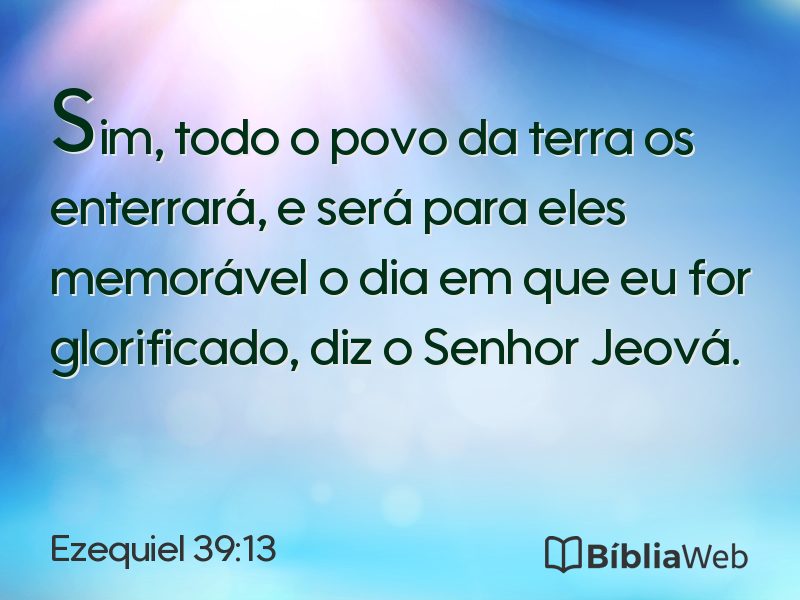 Ezequiel 39:13 em imagem para compartilhar