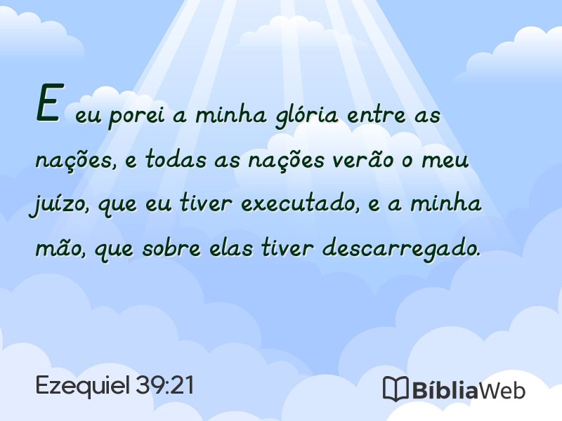 Ezequiel 39:21 em imagem para compartilhar