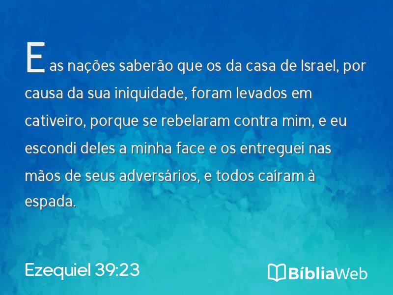 Ezequiel 39:23 em imagem para compartilhar