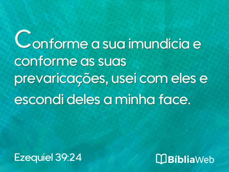 Ezequiel 39:24 em imagem para compartilhar