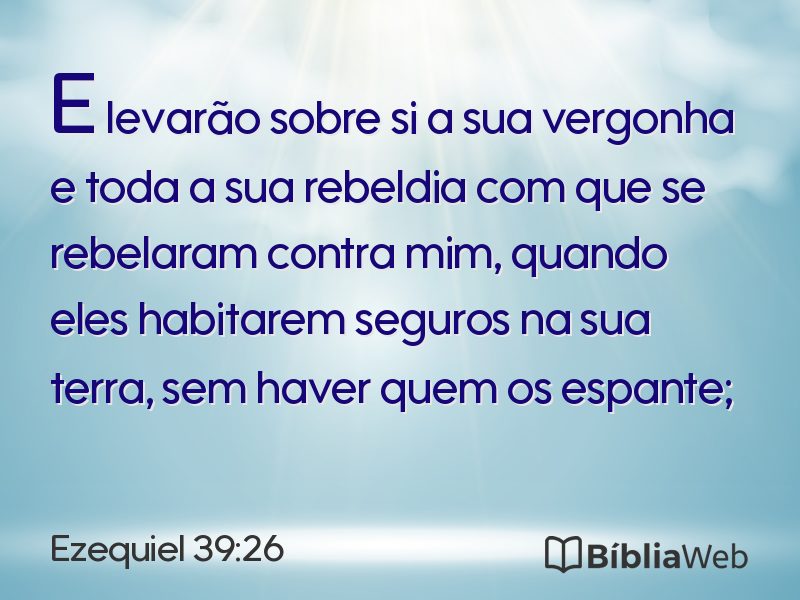Ezequiel 39:26 em imagem para compartilhar