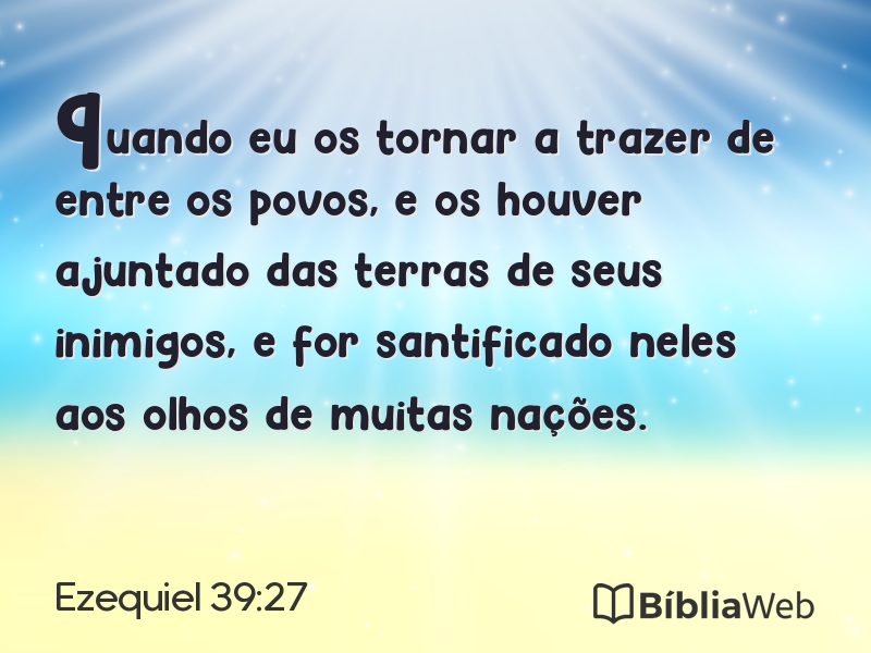 Ezequiel 39:27 em imagem para compartilhar