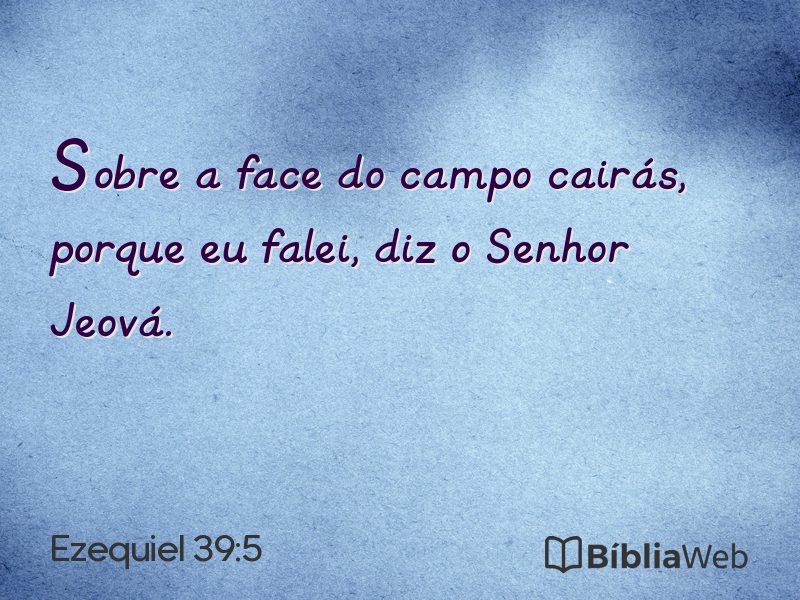 Ezequiel 39:5 em imagem para compartilhar