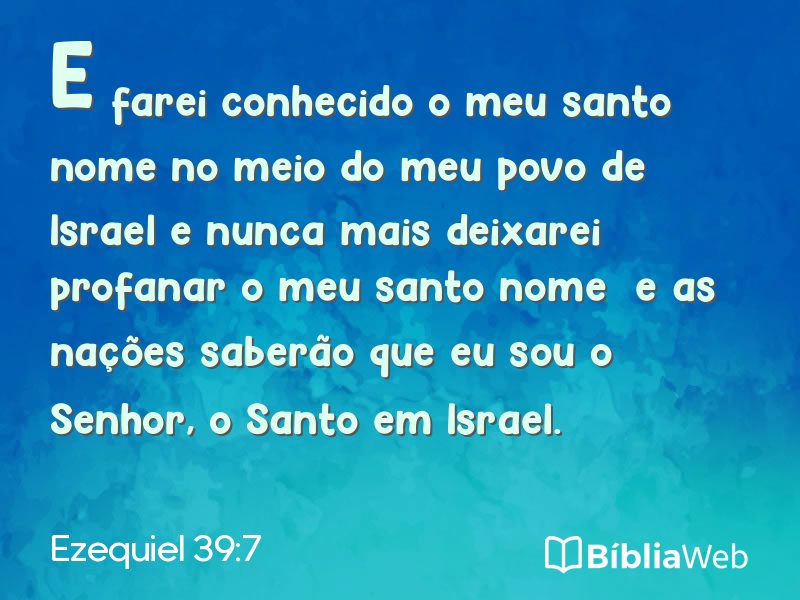 Ezequiel 39:7 em imagem para compartilhar
