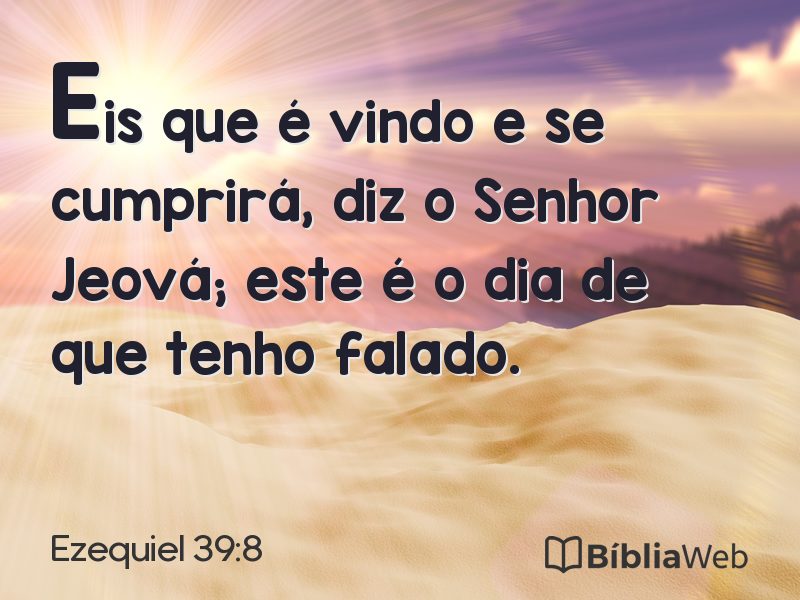 Ezequiel 39:8 em imagem para compartilhar
