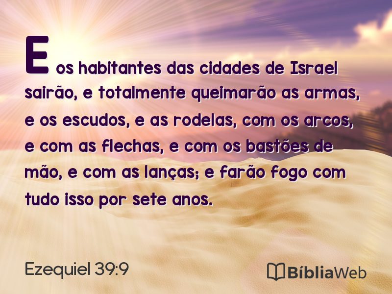 Ezequiel 39:9 em imagem para compartilhar