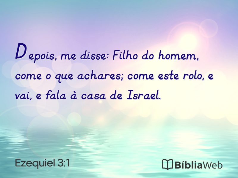 Ezequiel 3:1 em imagem para compartilhar