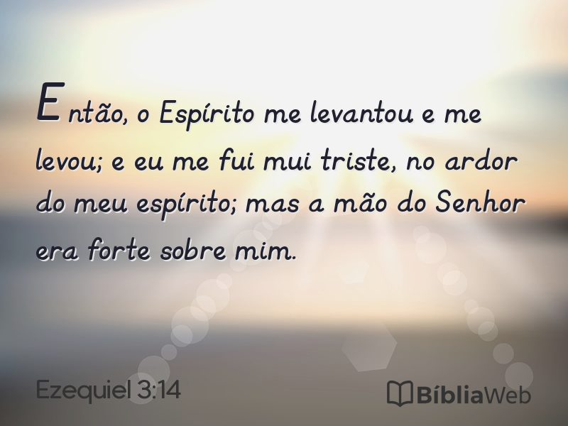Ezequiel 3:14 em imagem para compartilhar
