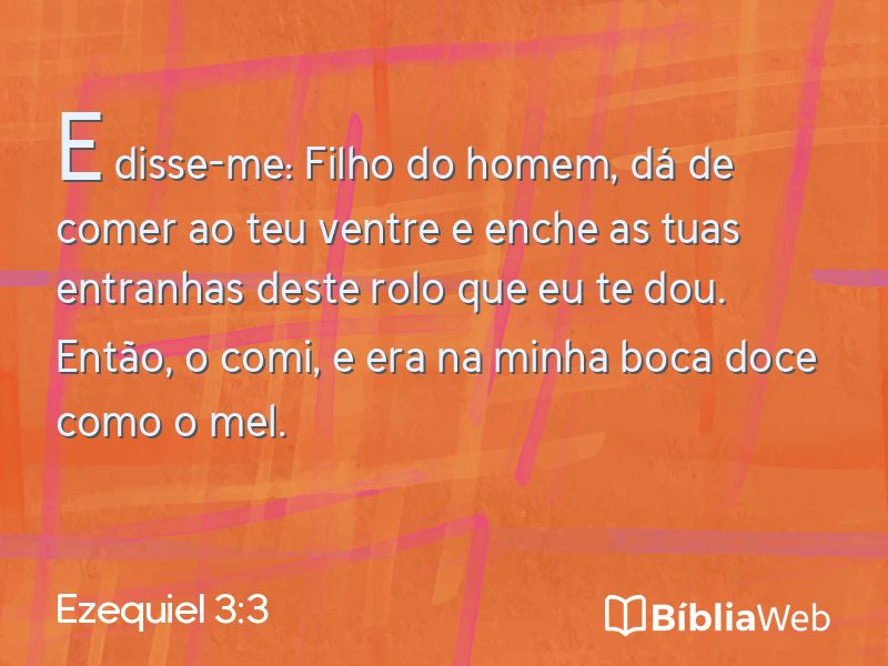 Ezequiel 3:3 em imagem para compartilhar