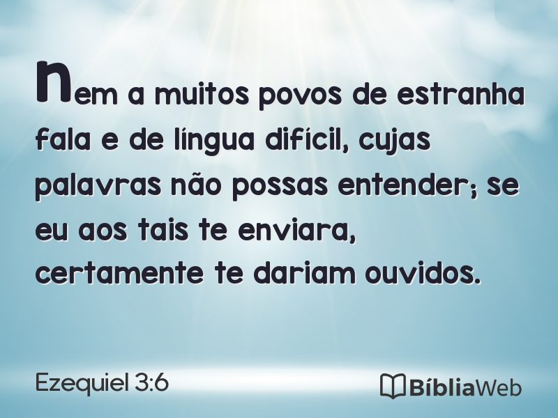 Ezequiel 3:6 em imagem para compartilhar