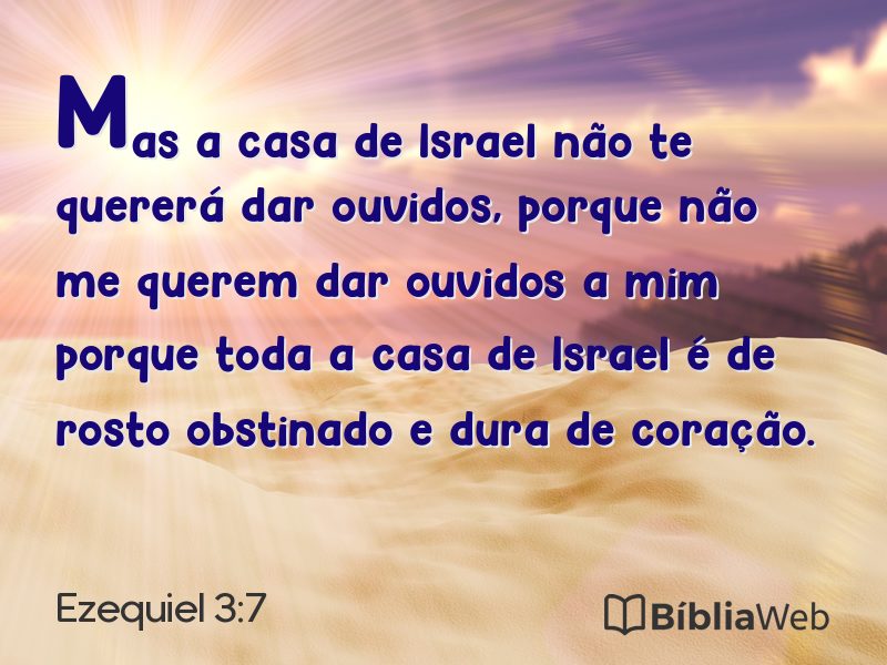 Ezequiel 3:7 em imagem para compartilhar
