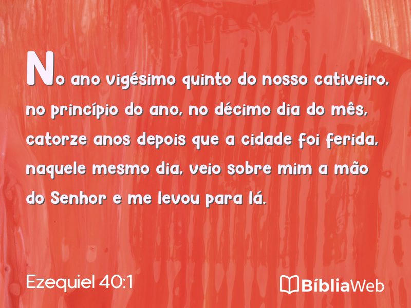 Ezequiel 40:1 em imagem para compartilhar