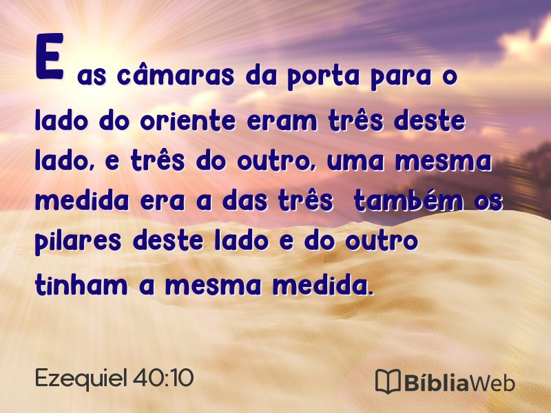 Ezequiel 40:10 em imagem para compartilhar