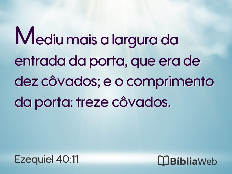 Ezequiel 40:11 em imagem para compartilhar