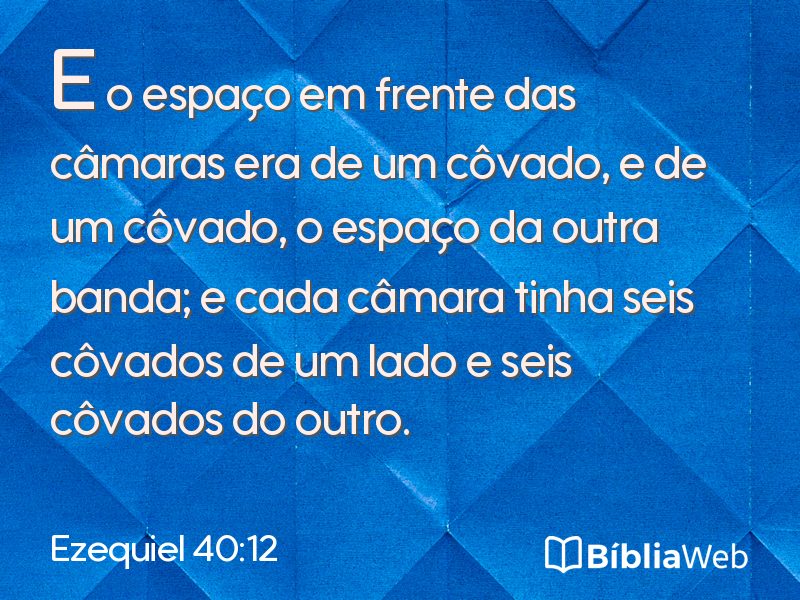 Ezequiel 40:12 em imagem para compartilhar