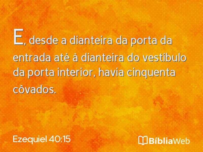 Ezequiel 40:15 em imagem para compartilhar