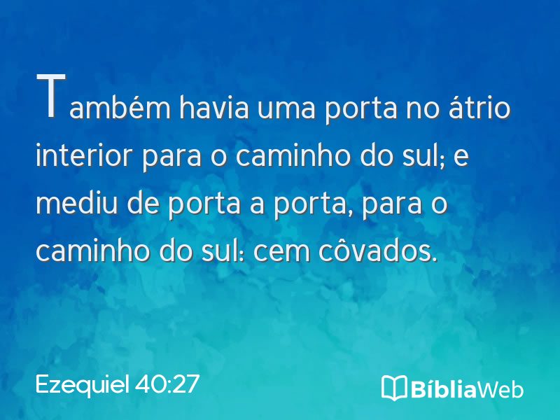 Ezequiel 40:27 em imagem para compartilhar