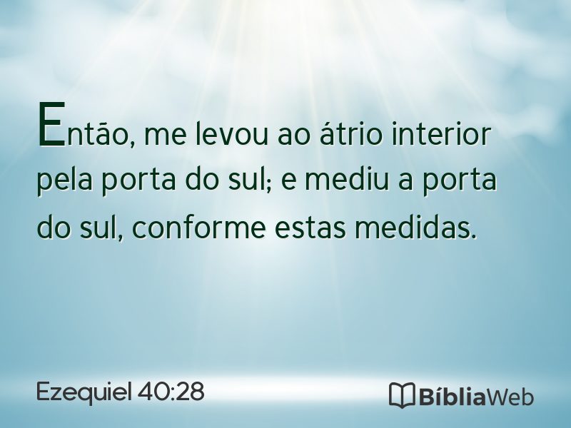 Ezequiel 40:28 em imagem para compartilhar