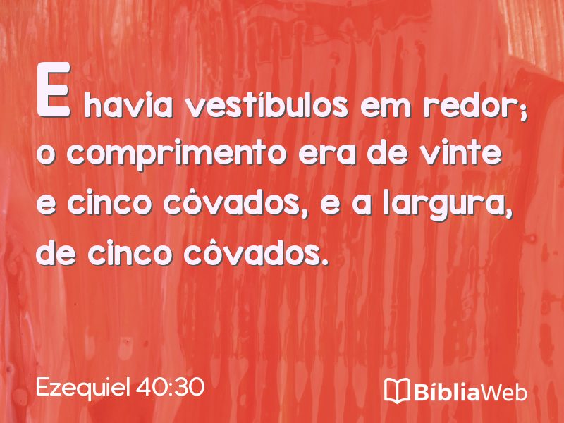 Ezequiel 40:30 em imagem para compartilhar
