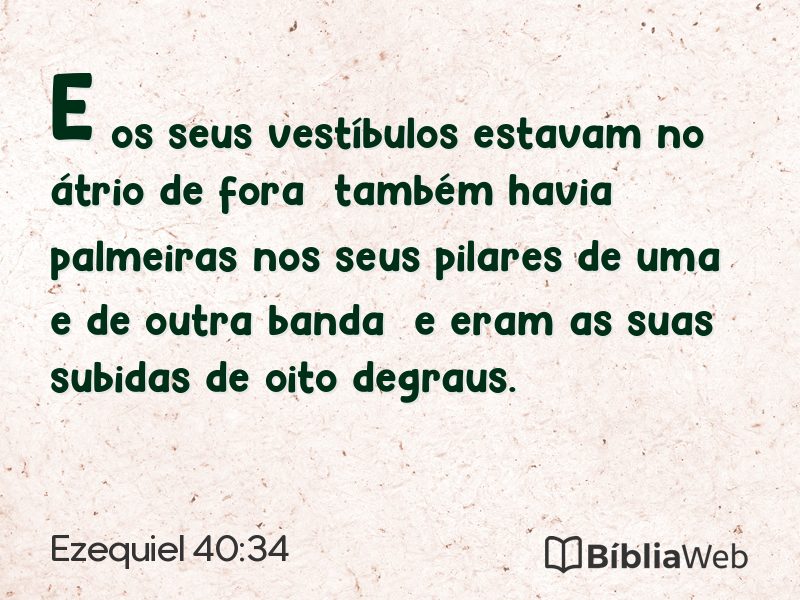 Ezequiel 40:34 em imagem para compartilhar