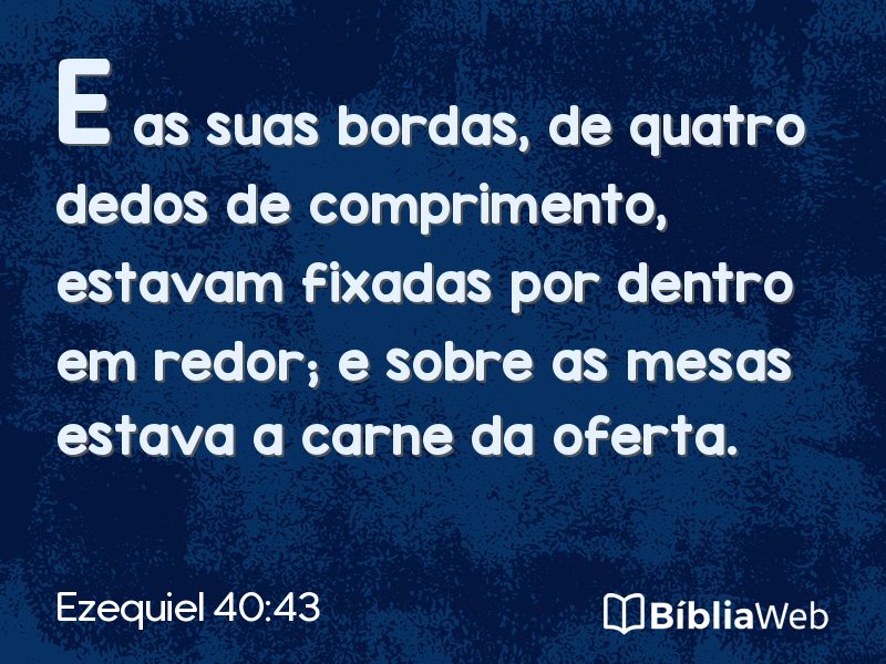 Ezequiel 40:43 em imagem para compartilhar