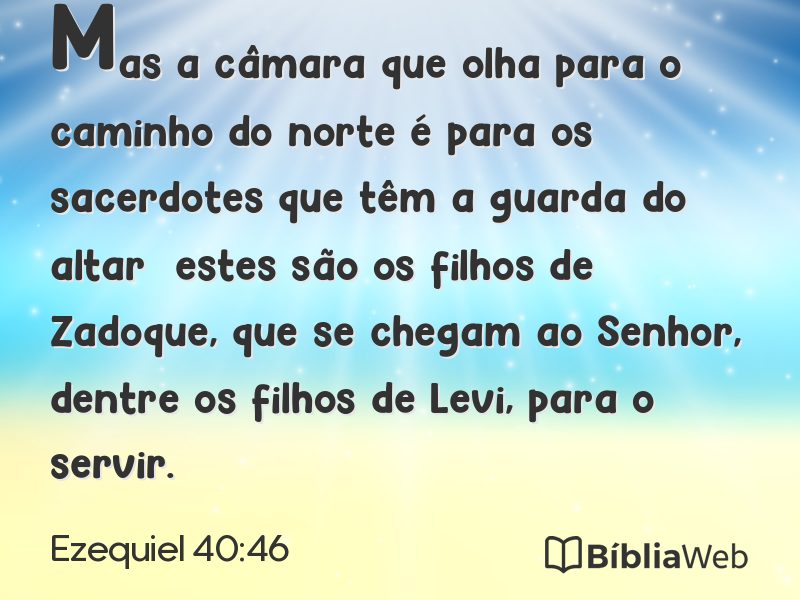 Ezequiel 40:46 em imagem para compartilhar