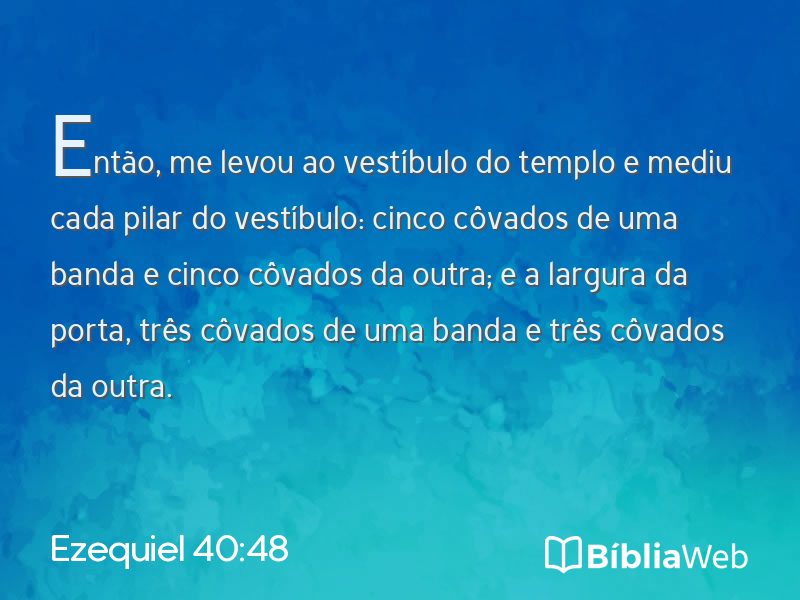 Ezequiel 40:48 em imagem para compartilhar