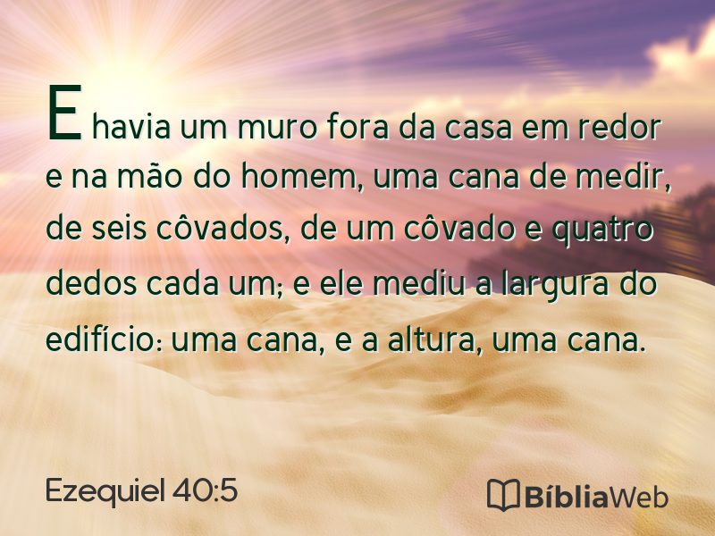 Ezequiel 40:5 em imagem para compartilhar