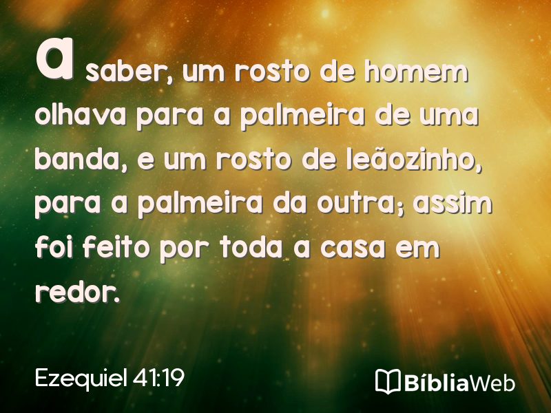 Ezequiel 41:19 em imagem para compartilhar