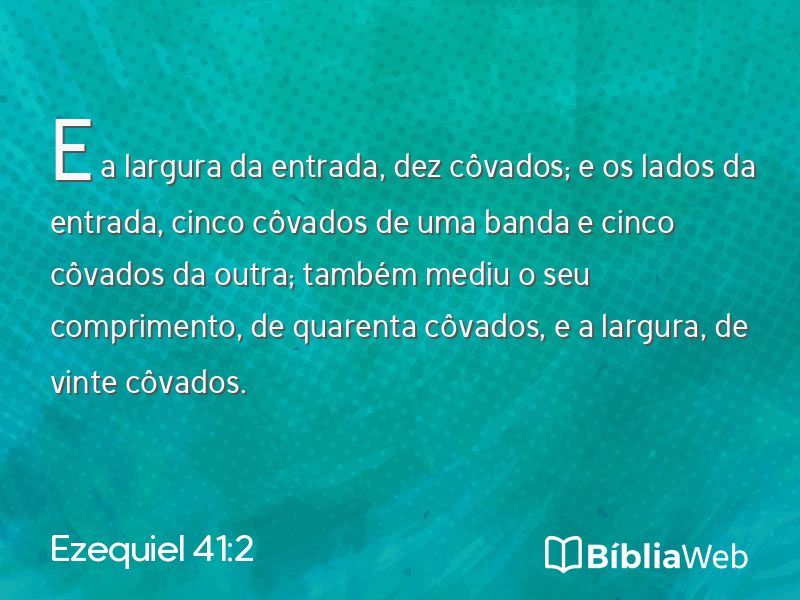 Ezequiel 41:2 em imagem para compartilhar