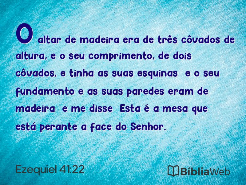 Ezequiel 41:22 em imagem para compartilhar