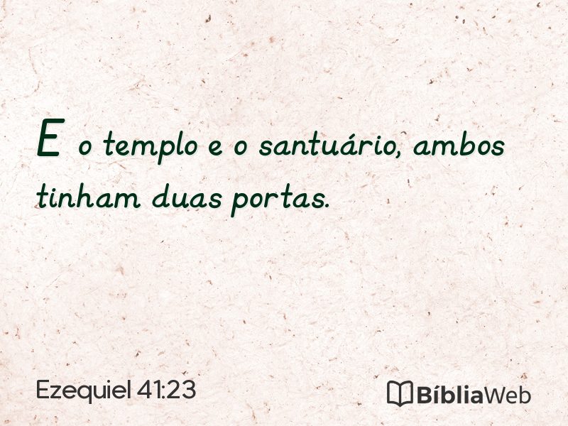 Ezequiel 41:23 em imagem para compartilhar