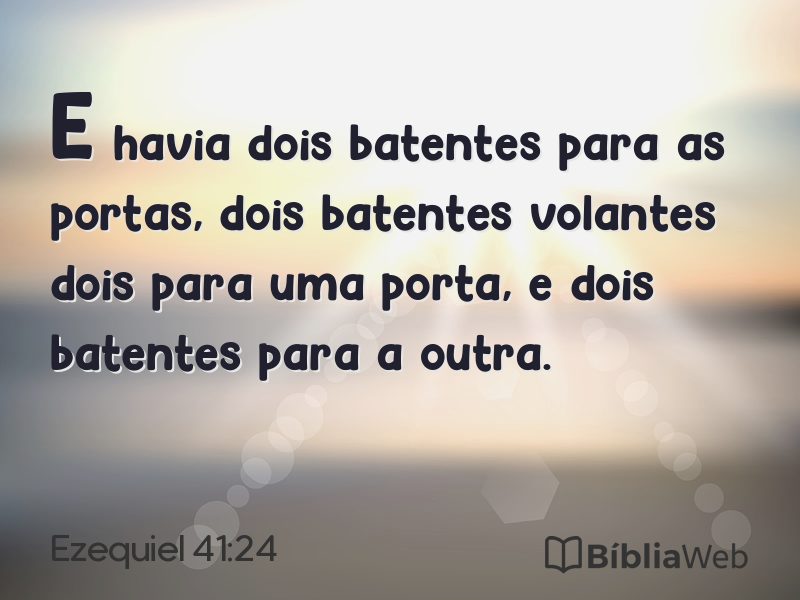 Ezequiel 41:24 em imagem para compartilhar