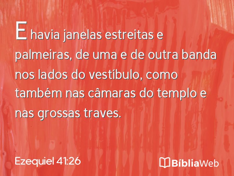 Ezequiel 41:26 em imagem para compartilhar