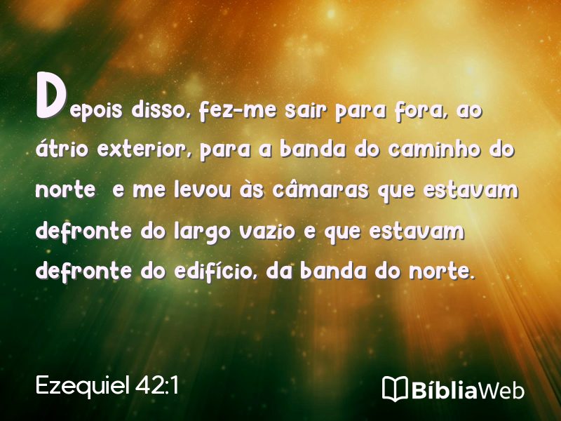 Ezequiel 42:1 em imagem para compartilhar