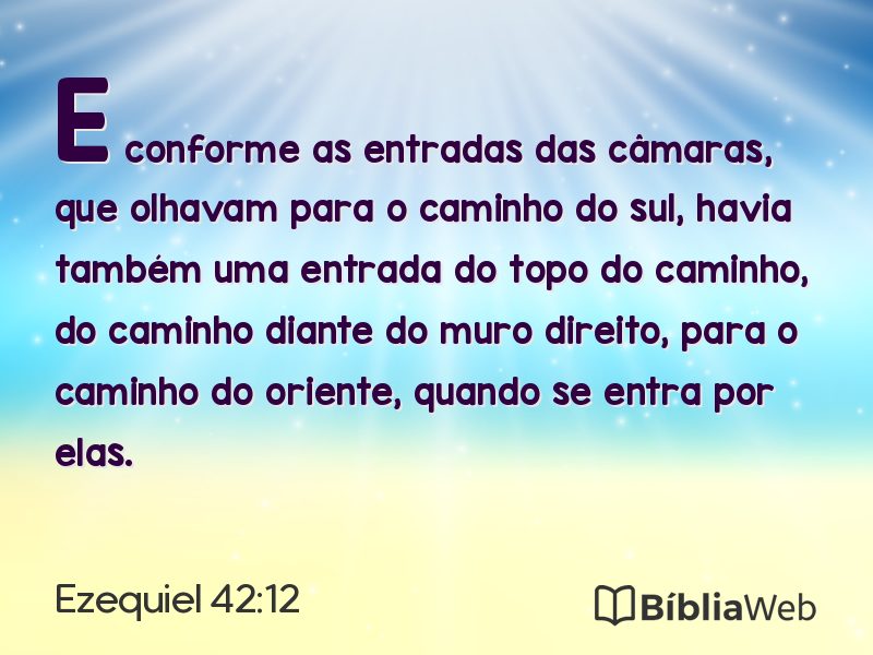 Ezequiel 42:12 em imagem para compartilhar